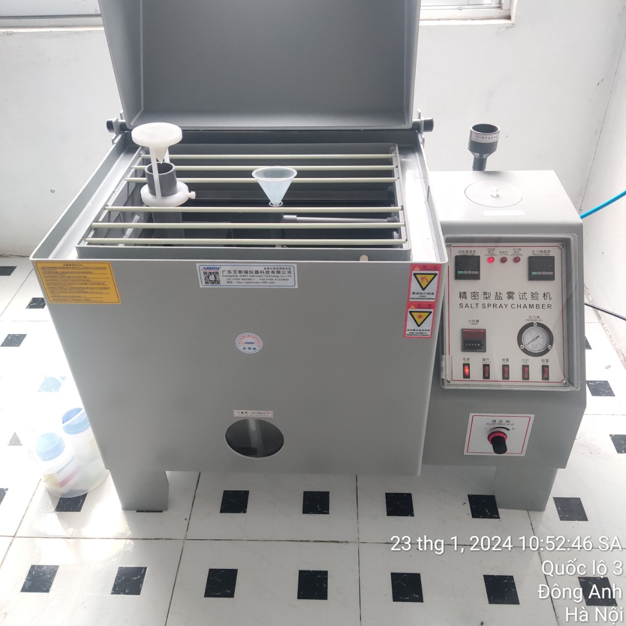 Máy phun sương muối tại khách hàng