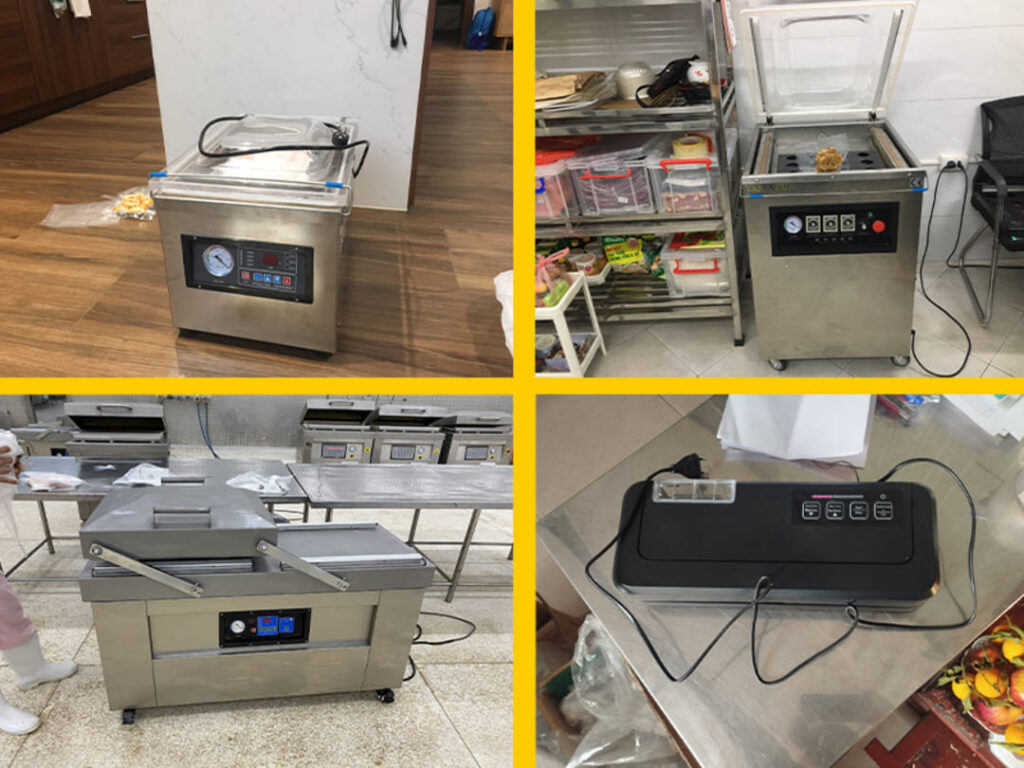 Kỹ thuật viên đang sửa chữa máy hút chân không uy tín